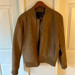Banana Republic Vegan Suede Bomber Jacket